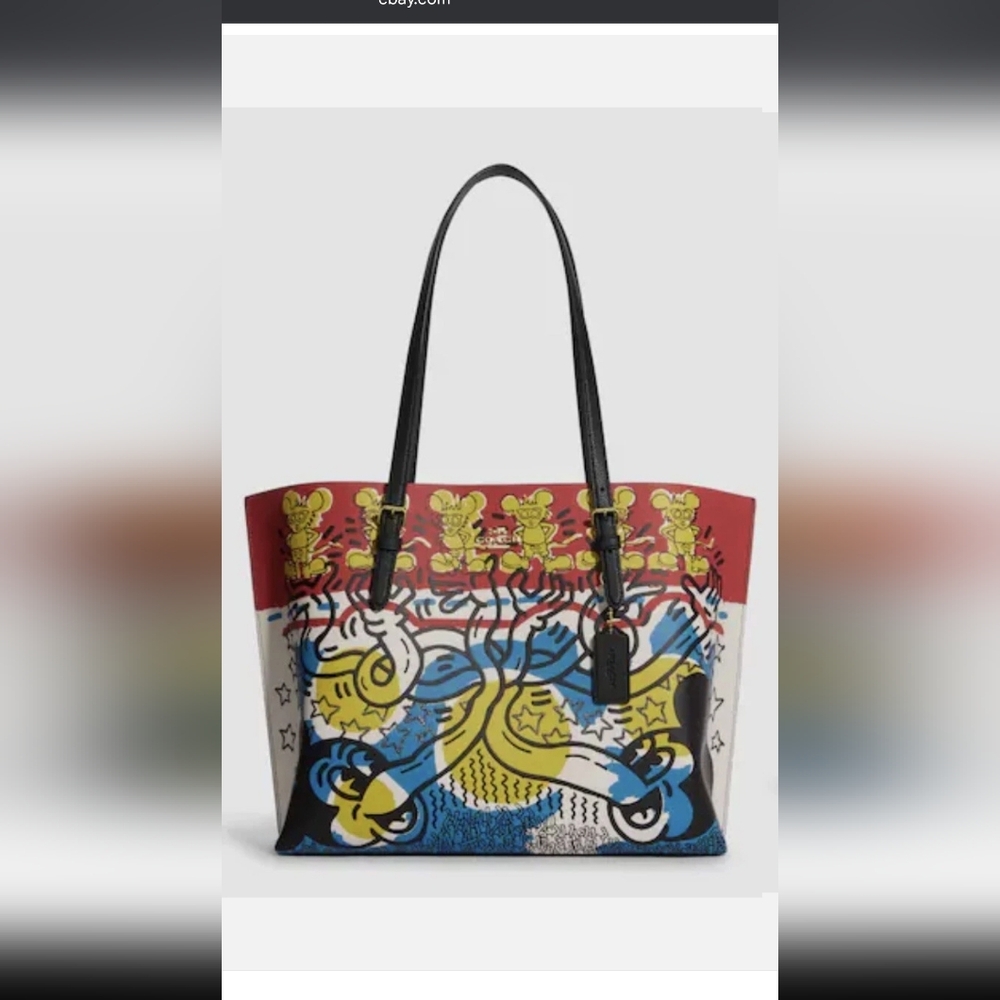 Coach Multicolor Mickey Mouse Graphic Tote